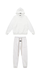 Fear of God Essentials Silicone Logo Hoodie & Sweatpants Set Cream