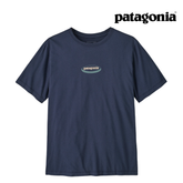 Patagonia Men '95 Oval Logo T-Shirt - New Navy: Kaleido