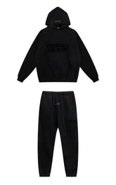Fear of God Essentials Double Line Hoodie & Sweatpants Set Black