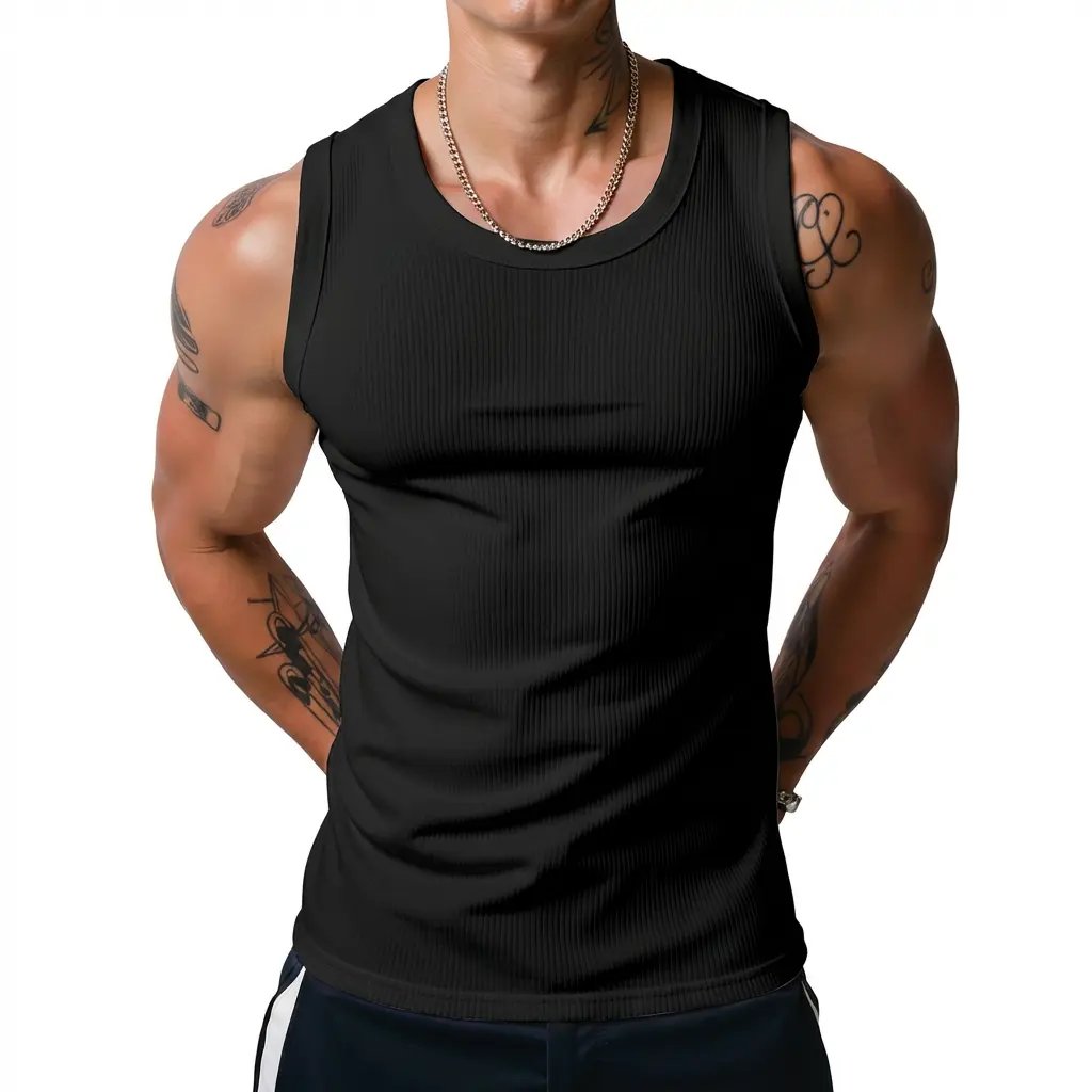 Men’s Ribbed Muscle Fit Tank Top