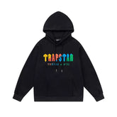 Trapstar autumn and winter casual sports suit hooded sweatshirt pants pullover simple letter drawstring top pants (4)