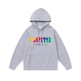 Trapstar autumn and winter casual sports suit hooded sweatshirt pants pullover simple letter drawstring top pants (5)