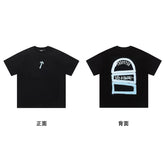 Trapstar short-sleeved T-shirt summer 2025 new letter print men and women casual loose round neck European and American trendy ins (27)