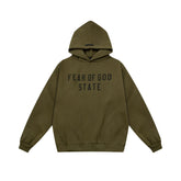Fog autumn/winter hoodie, sweatpants, long pants with fleece hoodie, versatile letter essentials, loose and trendy ins top (20)