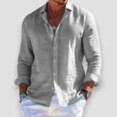 Men’s Lightweight Linen Button-Up Shirt