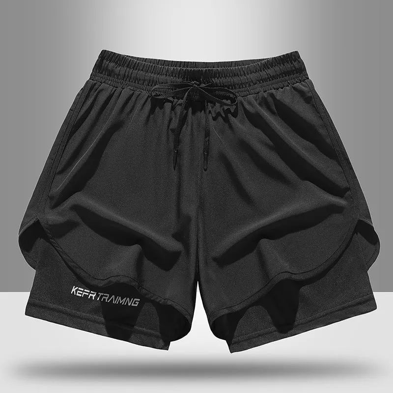 Men’s Double Layer Athletic Shorts