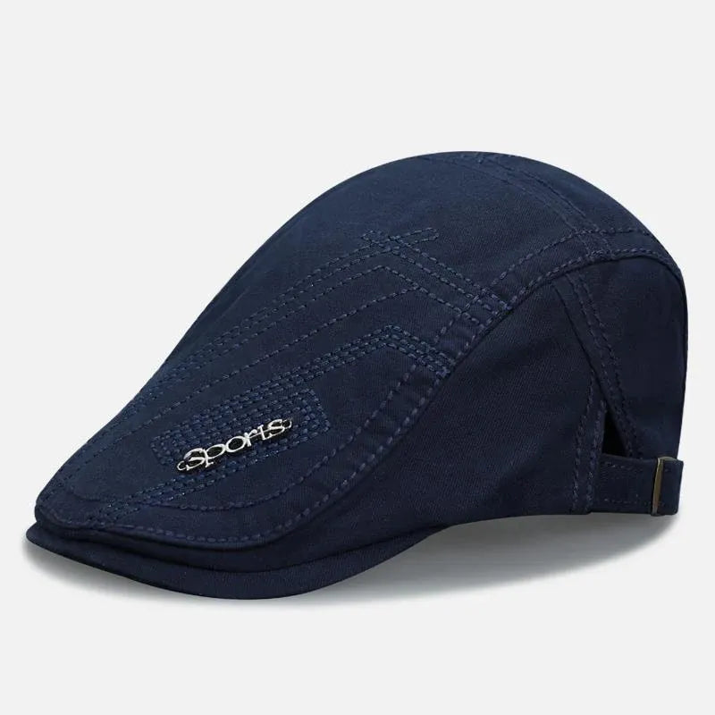 Men’s Classic Flat Cap Breathable Adjustable Hat (5)