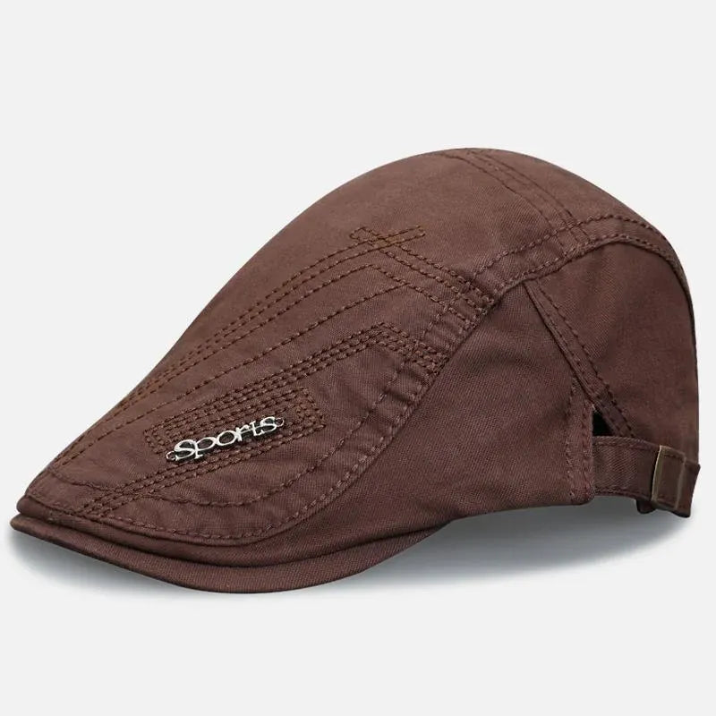 Men’s Classic Flat Cap Breathable Adjustable Hat (3)