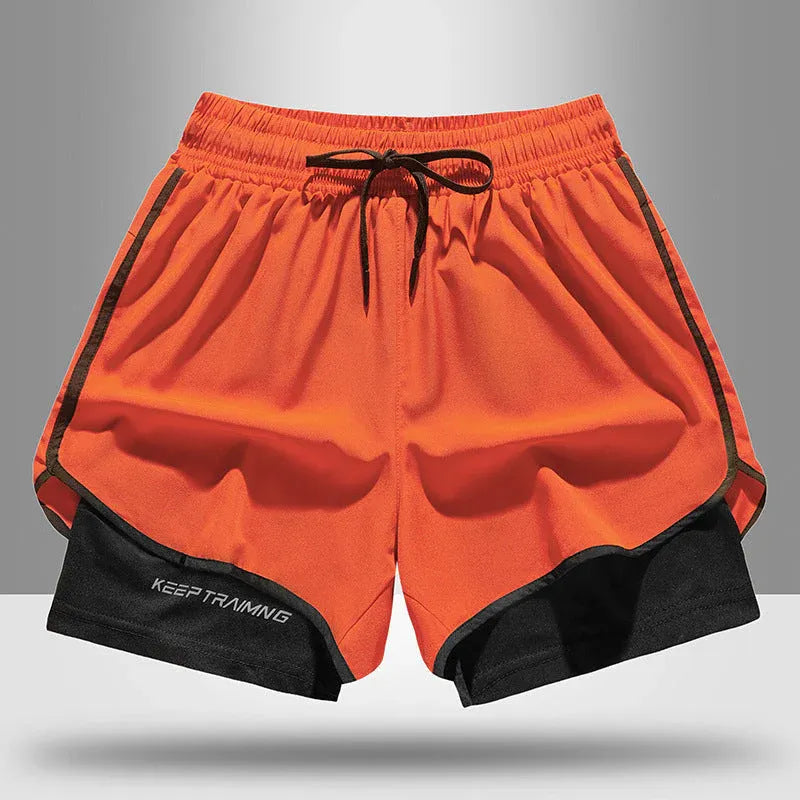 Men’s Double Layer Athletic Shorts