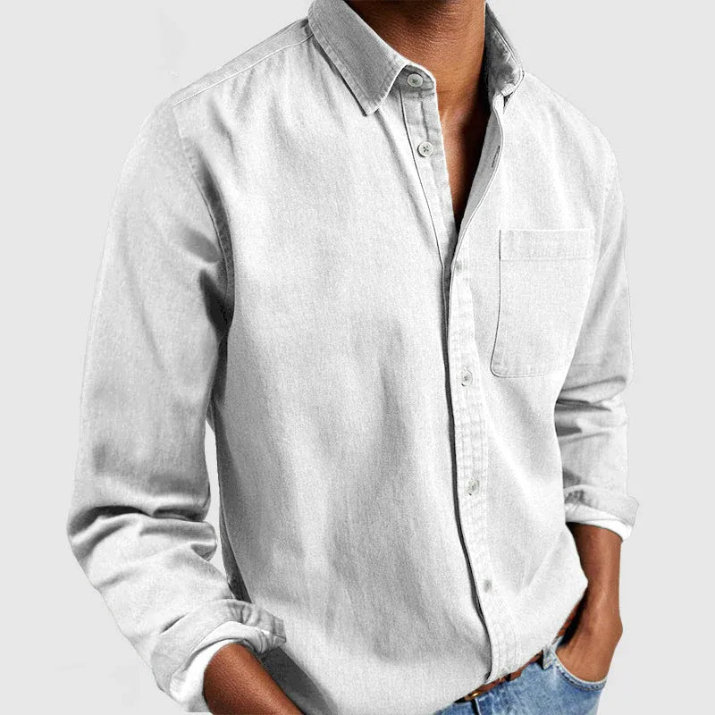 Men’s Casual Button-Up Cotton Shirt