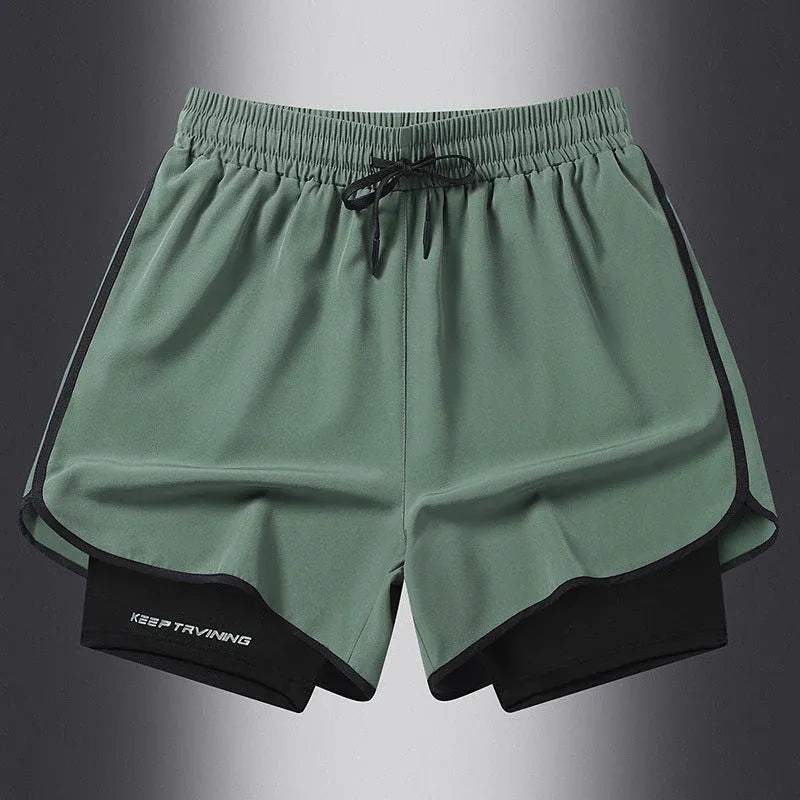 Men’s Double Layer Athletic Shorts