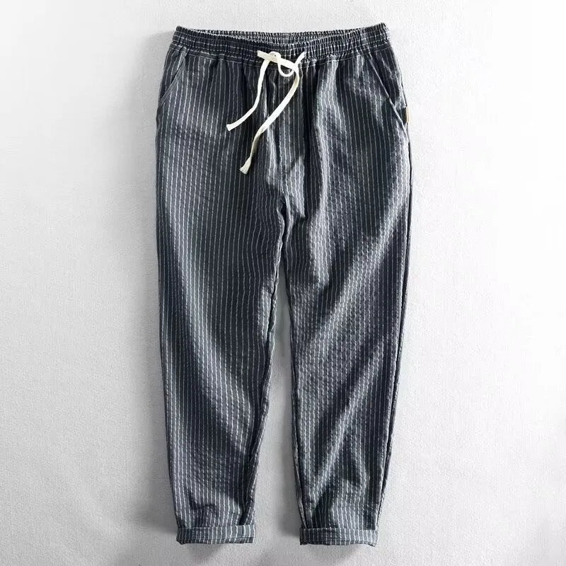 Men’s Striped Drawstring Casual Pants (1)