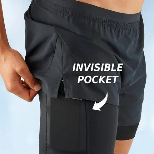 Men’s Double Layer Athletic Shorts