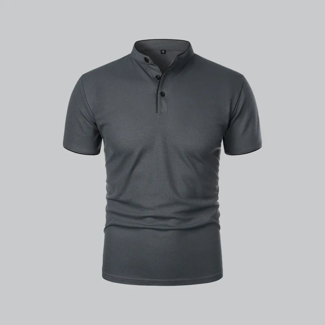 Men’s Short Sleeve Stand Collar Polo Shirt