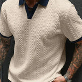 Men's Textured Knit Polo