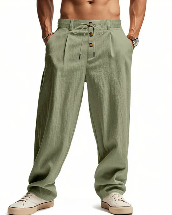 Men’s Casual Drawstring Straight Leg Pants (1)