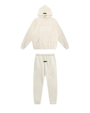 Fear of God Essentials Double Line Hoodie & Sweatpants Set Ivory