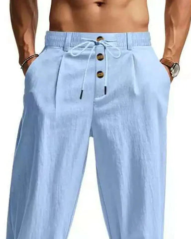 Men’s Casual Drawstring Straight Leg Pants (1)