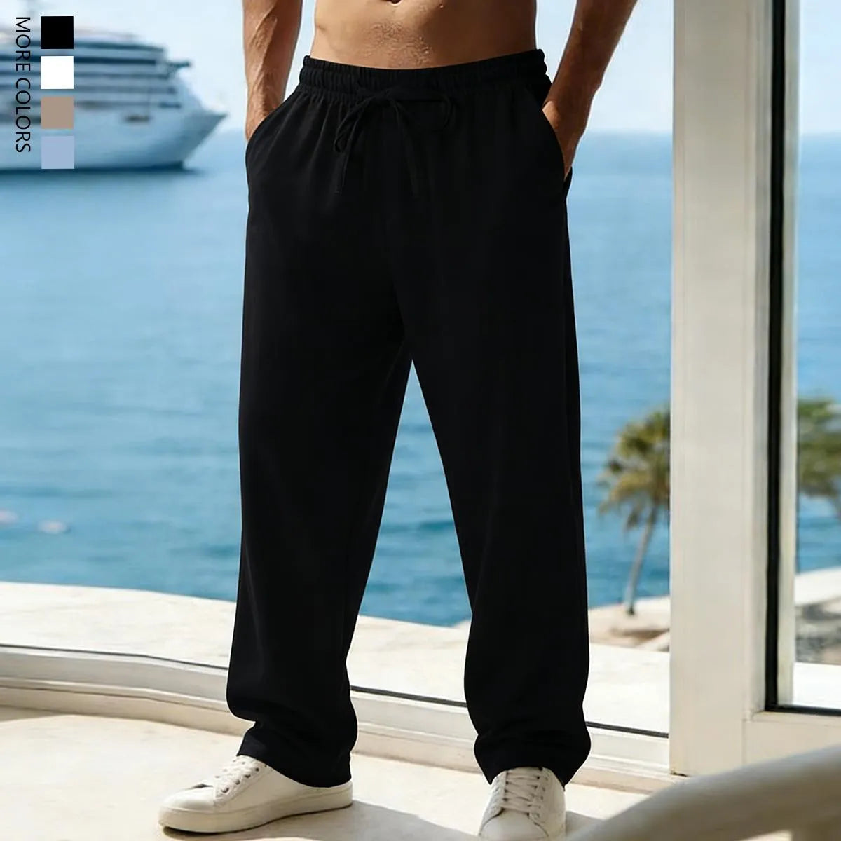 Men's Drawstring Casual Pants (1)