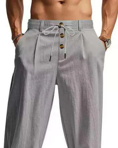 Men’s Casual Drawstring Straight Leg Pants (1)