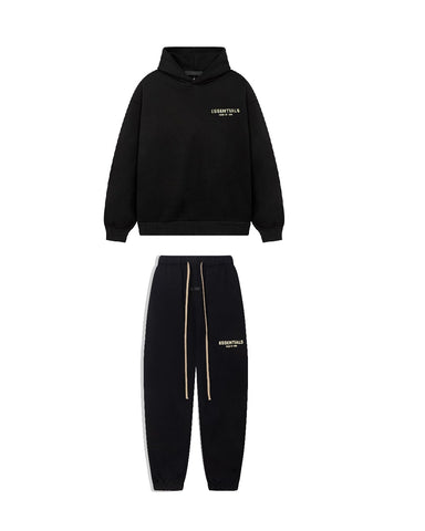 FOG Essentials Thick Cotton Top & Sweatpants, Black