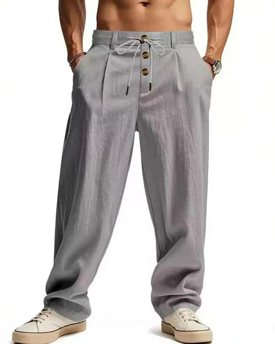 Men’s Casual Drawstring Straight Leg Pants (1)