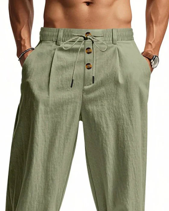 Men’s Casual Drawstring Straight Leg Pants (1)