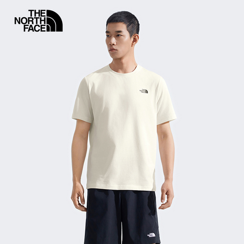 The North Face Men SS Immersed Outdoors Grid Tee Graphic - AP White Dune