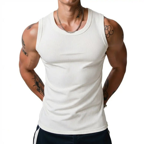 Men’s Ribbed Muscle Fit Tank Top