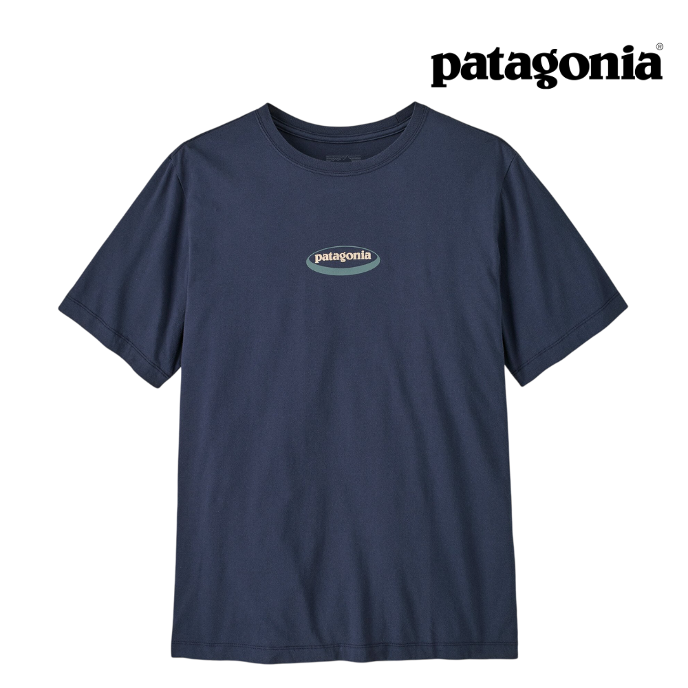 Patagonia Men '95 Oval Logo T-Shirt - New Navy: Kaleido