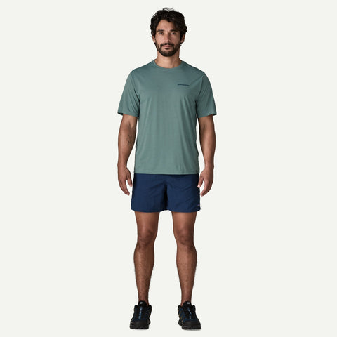 Patagonia Men Men's Capilene® Cool Daily Shirt - Boardshort Logo - Blue Sage - Light Blue Sage X-Dye