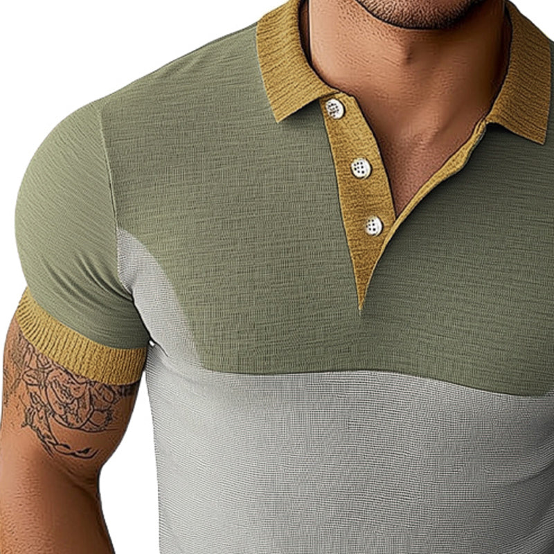 【24-hour shipping out】Men's Summer Skin Friendly and Comfortable Polo T-Shirt MTA2895C3U