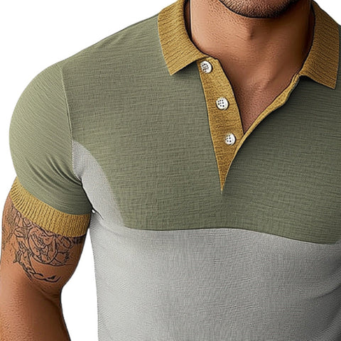 【24-hour shipping out】Men's Summer Skin Friendly and Comfortable Polo T-Shirt MTA2895C3U