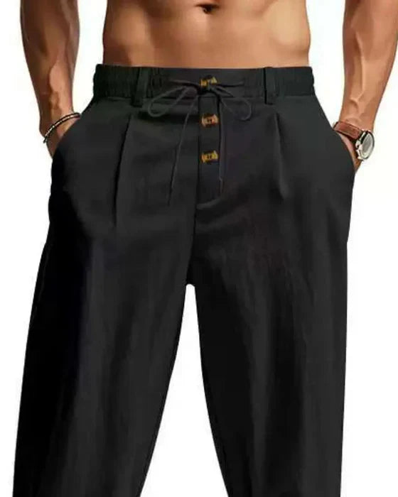 Men’s Casual Drawstring Straight Leg Pants (1)
