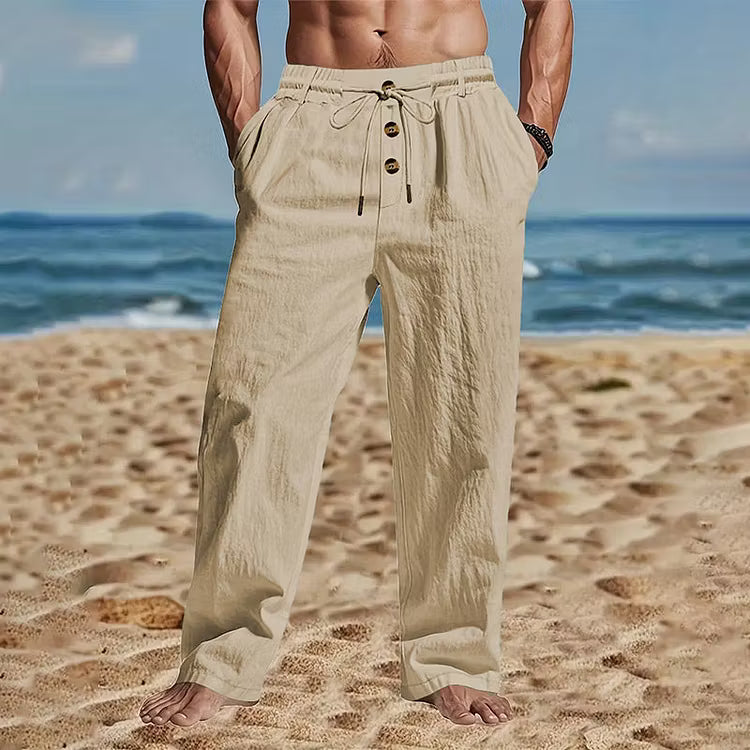 Men's Drawstring Straight-Leg Pants (1)