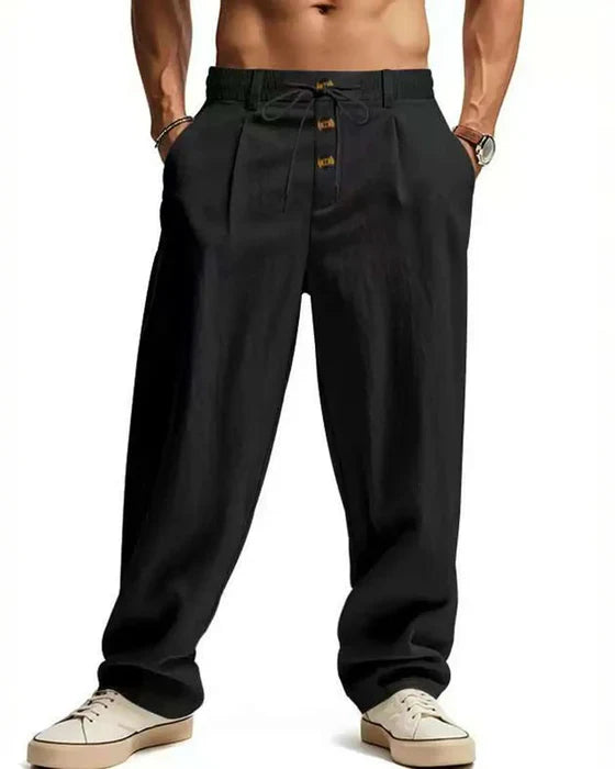 Men’s Casual Drawstring Straight Leg Pants (1)