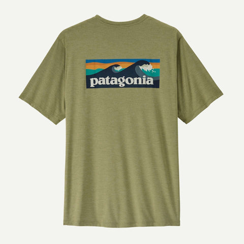 Patagonia Men Capilene® Cool Daily Shirt - Boardshort Logo - Gumtree Green - Light Gumtree Green X-Dye