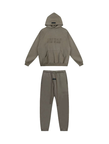 Fear of God Essentials Double Line Hoodie & Sweatpants Set Taupe