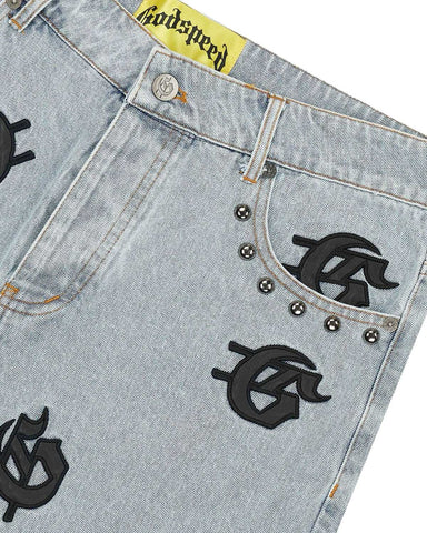 Godspeed Infinity Denim Shorts Blue Boom