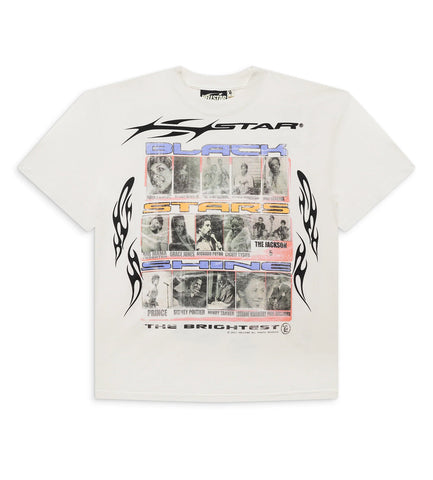 Hellstar Black Stars Shine Tee White