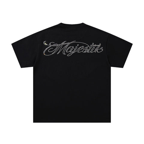Majestik “DJ Money” Rhinestone Graphic Tee