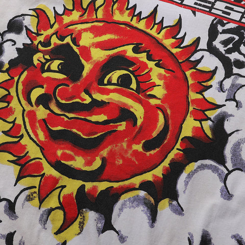 Majestik “Fearless” Vintage Sun & Clouds Rhinestone Tee