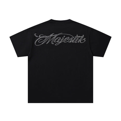Majestik “Joker Ace” Rhinestone Graphic Tee