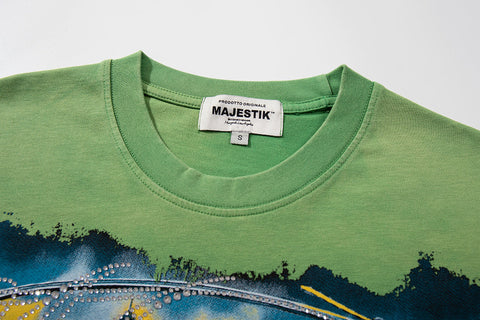 Majestik “Luxury Culture” Yacht Vintage Tee（Green）