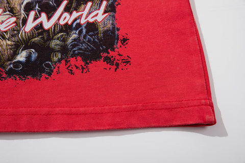 Majestik “Alien Cowboys” Vintage Tee（Red）