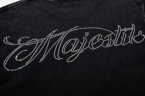 Majestik “Gridiron Champion” Bulldog Vintage Tee（Black）