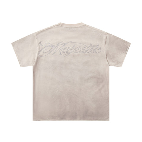 Majestik “Soul & Light in Darkness” Vintage Tee（Off-White / Cream）