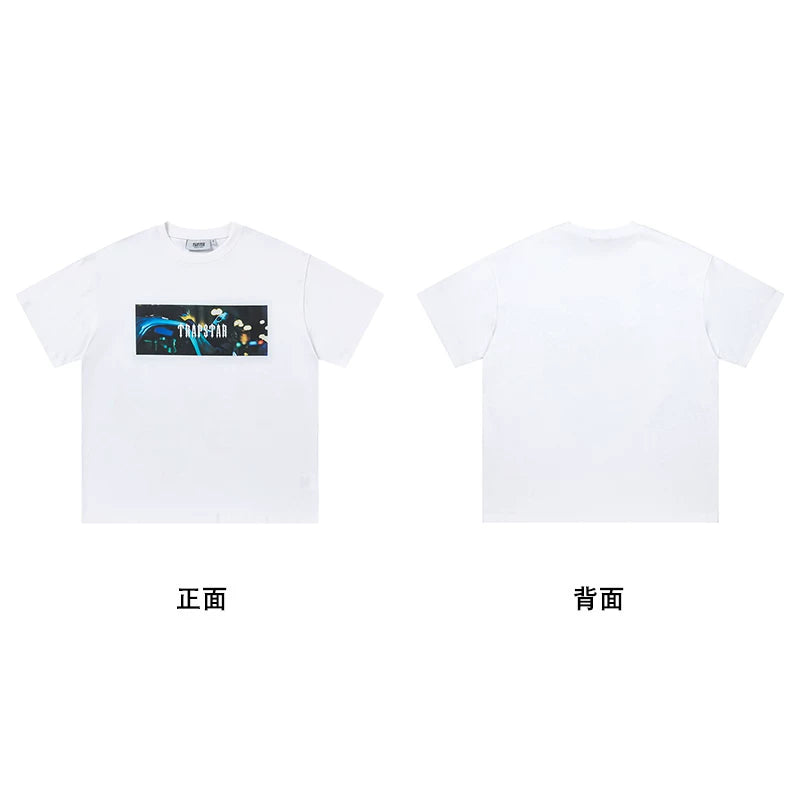 Trapstar short-sleeved T-shirt summer 2025 new letter print men and women casual loose round neck European and American trendy ins (37)