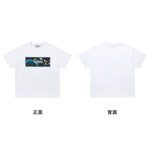 Trapstar short-sleeved T-shirt summer 2025 new letter print men and women casual loose round neck European and American trendy ins (37)