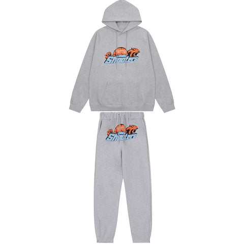 American tide trapstar blue gray tiger head gradient towel embroidered men's and female couple sweater trousers casual set (5)